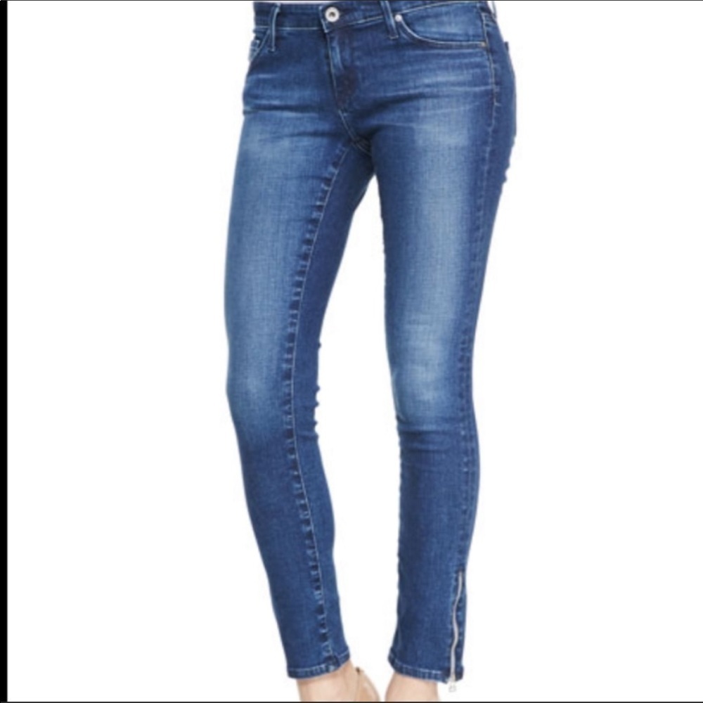 AG The‎ Zip Up Legging Ankle Denim Jeans